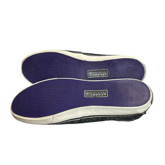 Sperry Top Sider Womens Gray Sequin Ribbon Lace Boat Shoe Size 8 1/2 - Picture 8 of 8